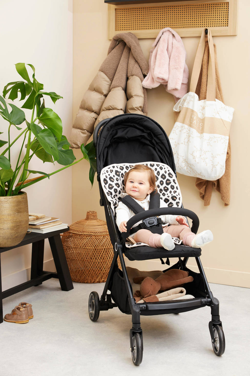 buggy inlegger Leopard Sand Melange