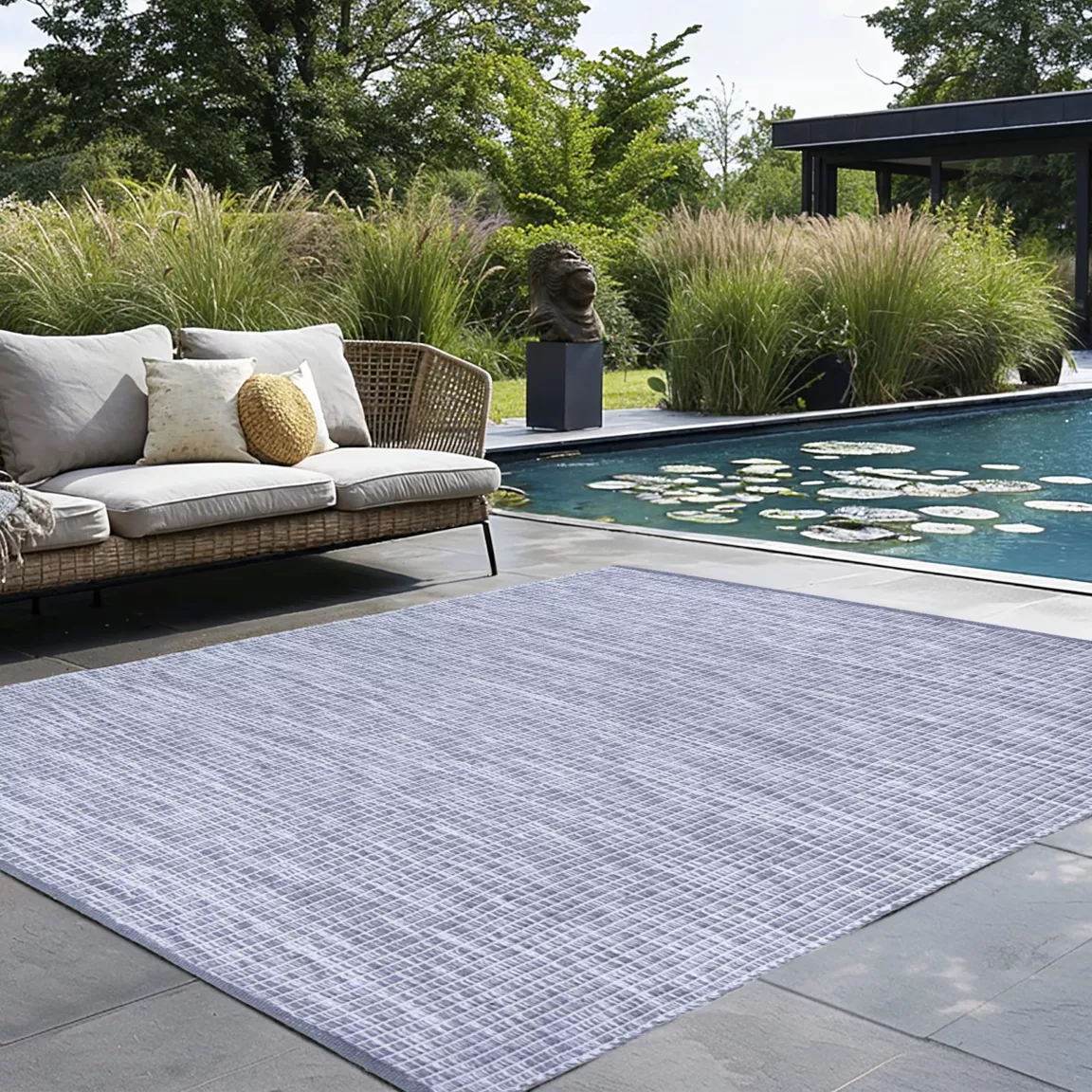 Tapis d'extérieur rectangulaire (160 x 230 cm) Bono Gris Graphite