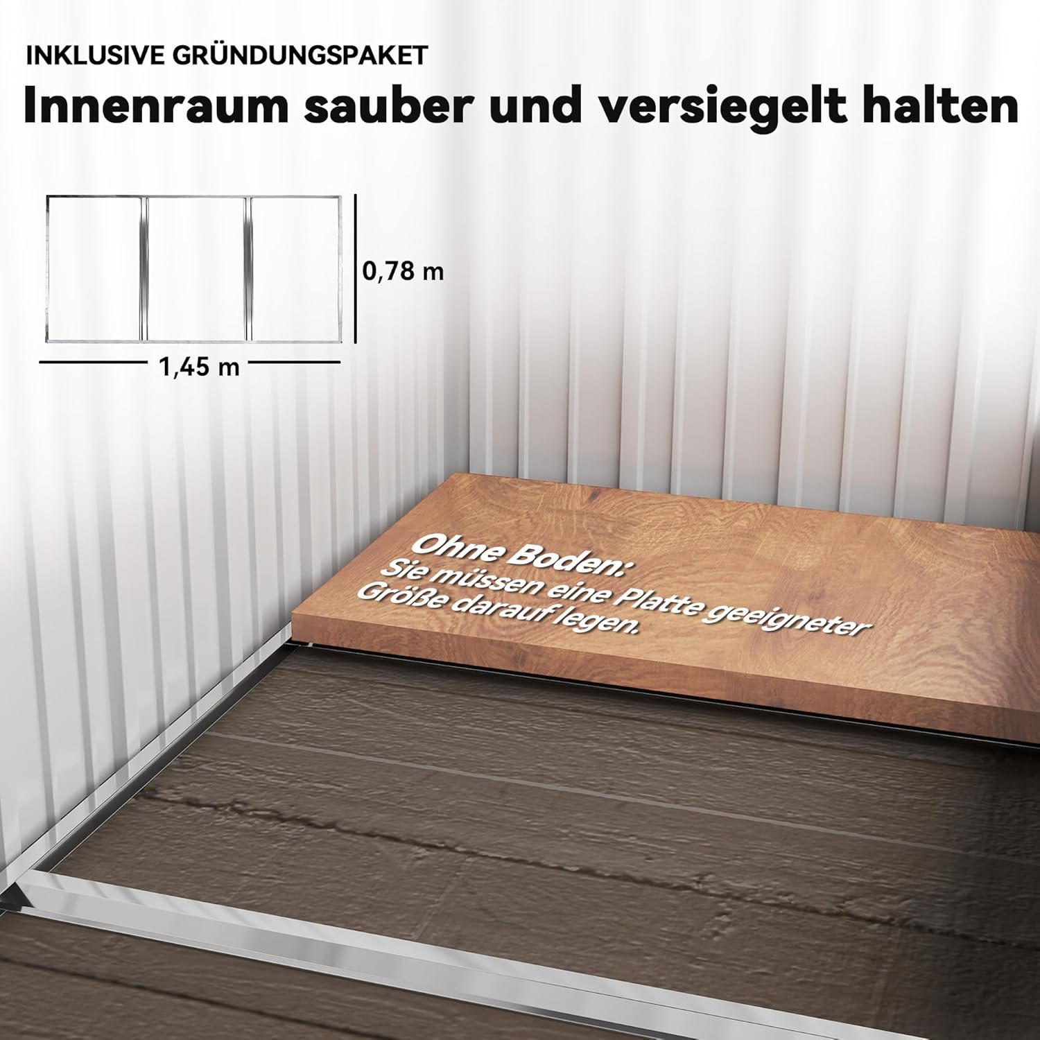 Outsunny Metall Gerätehaus 1,36m² 161 x 95 x 181cm Geräteschuppen mit Pultdach Fundament verstellbare Regale Abschließbarer Tür wetterfest Gartenhaus Outdoor Garten Schuppen für Außenbereich