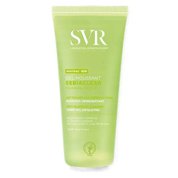 Rotina Anti-Acne SVR Sebiaclear, Gel Espumante, Micro Peeling, Ampola Flash