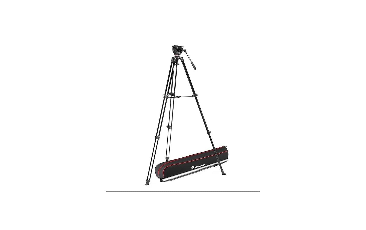 500X Kopf mit zwei Beinen Alu<br>Kombination aus Manfrotto 500X Fluidkopf und MVT502AM Stativ