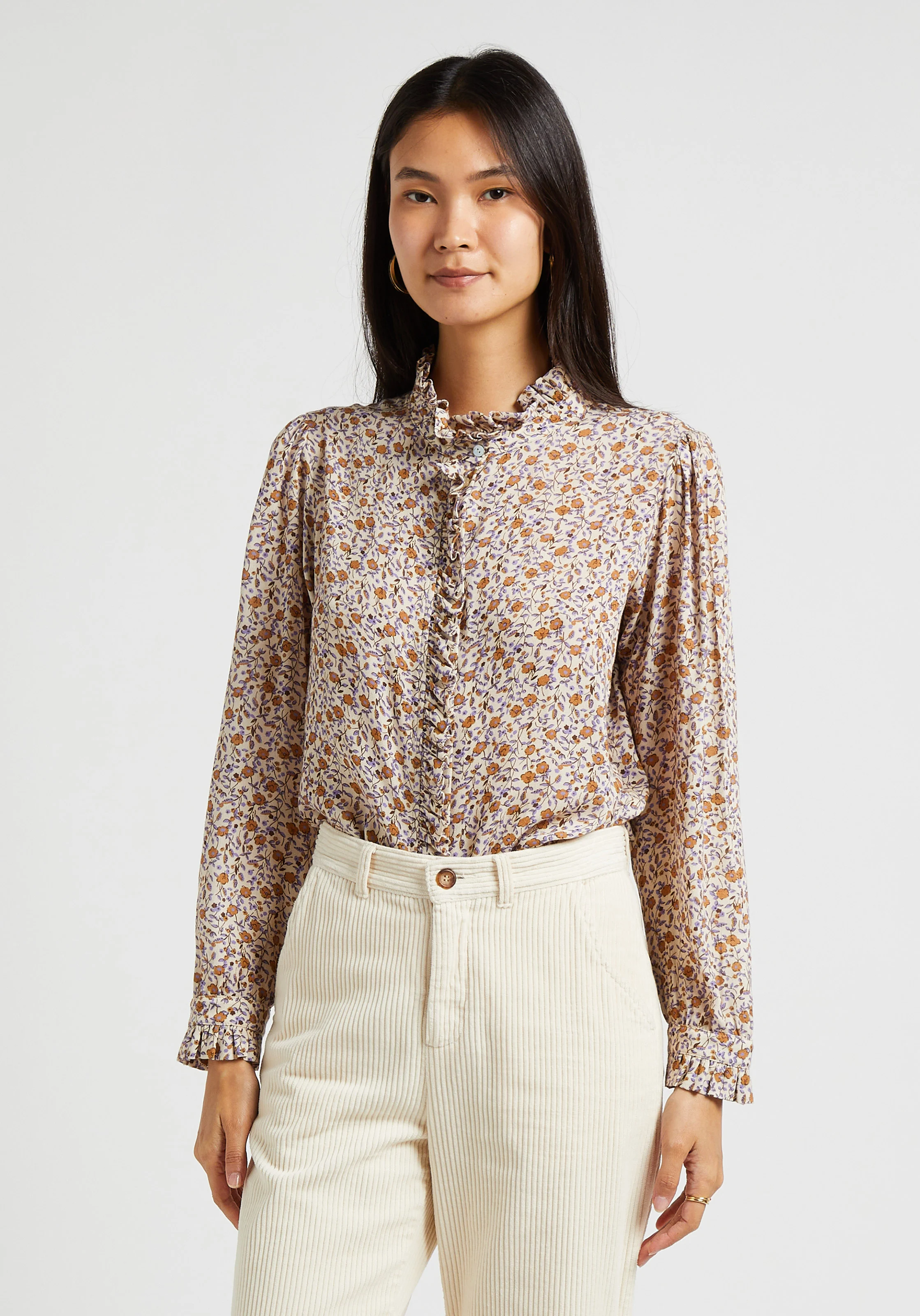 Chemise col victorien à imprimé fleuri | Multicolore