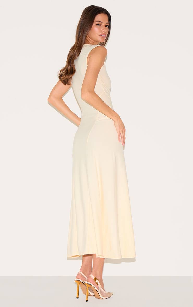 Citron Robe Maxi Fluide À Panneaux