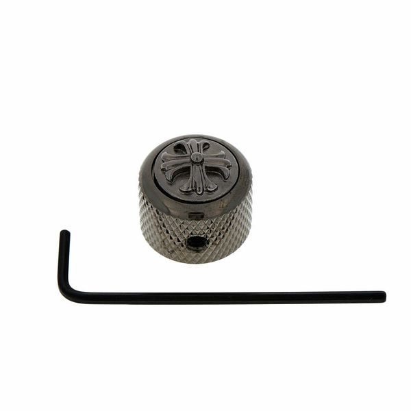 Q-Parts Dome Potiknob Cross Black