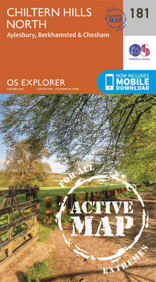 Chiltern Hills North - OS Explorer Active Map 181 (Sheet map, folded)