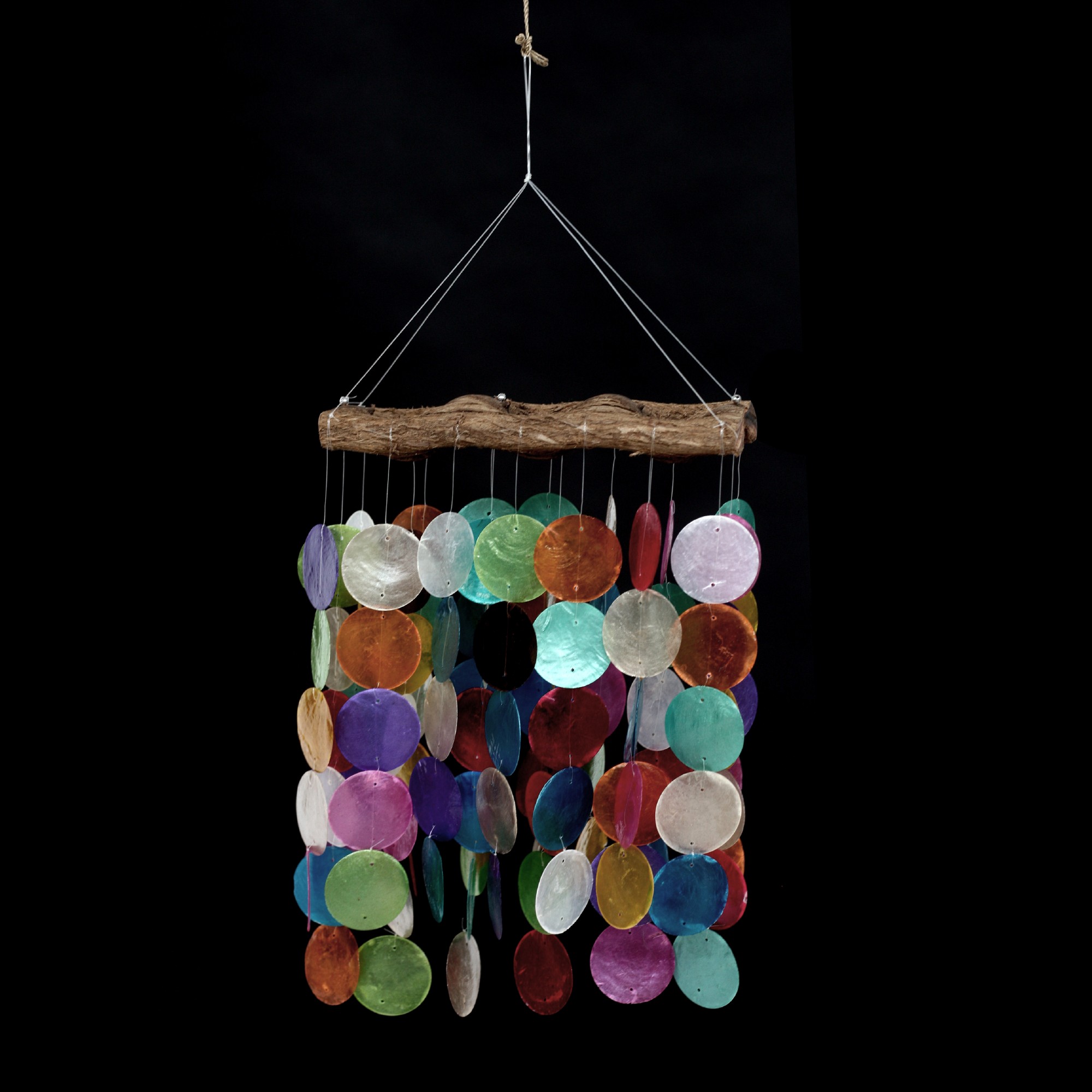 Windspiel Perlmuttscheiben, multicolor, H 40 cm, B 25 cm, günstig bestellen