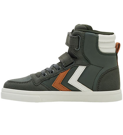 Hummel Stiefel - Schlanker Stadil Leather High Jr - Forest Nacht