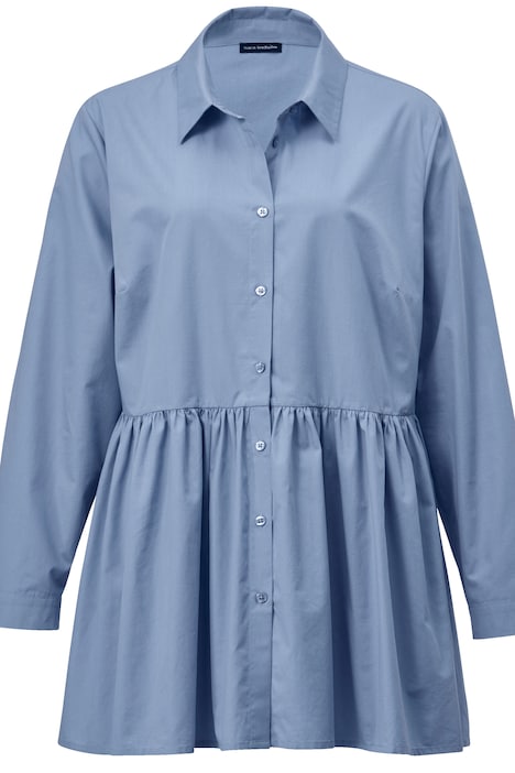 Longbluse, breiter Volant, Langarm