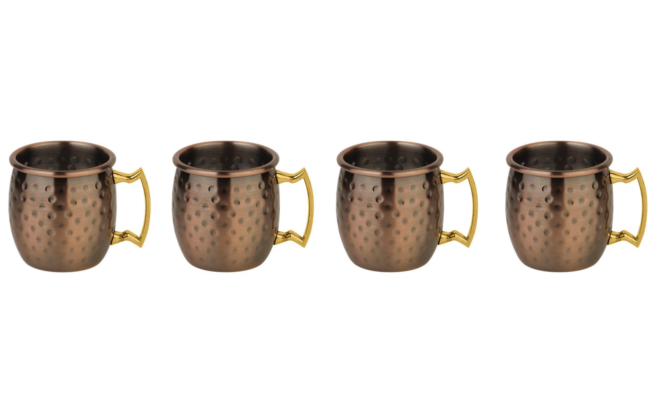 Shotbecher Moscow Mule Mini 60 ml, 4 Stück, Messing/KupferKleine Cocktailbecher