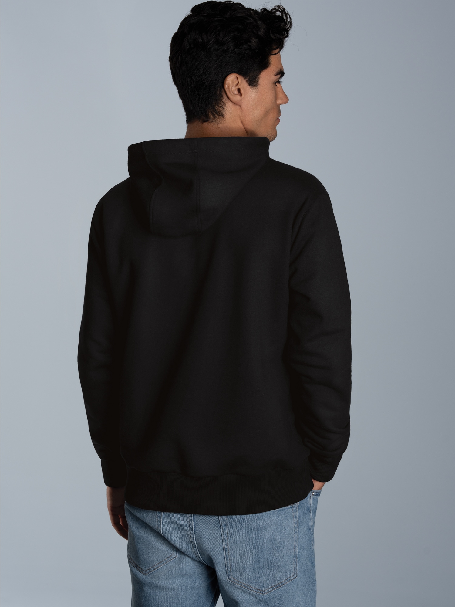 Hoodie aus SweatqualitätSchwarz