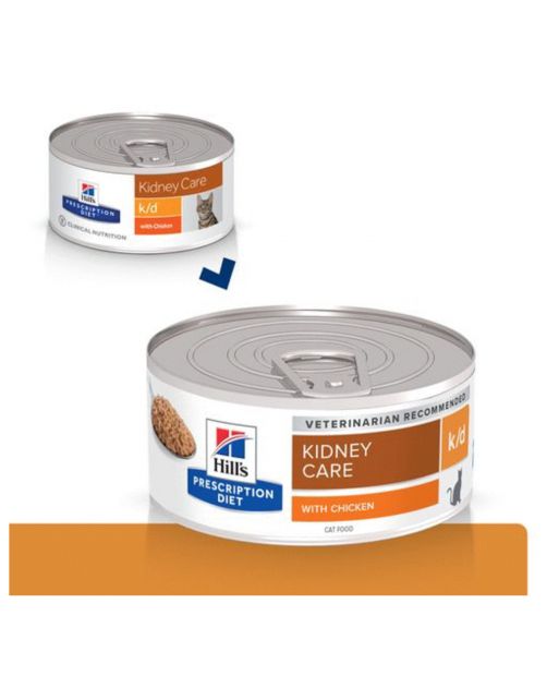 Hill's Prescription Diet K\/D Kidney Care Blik - Kattenvoer - Kip 156 g