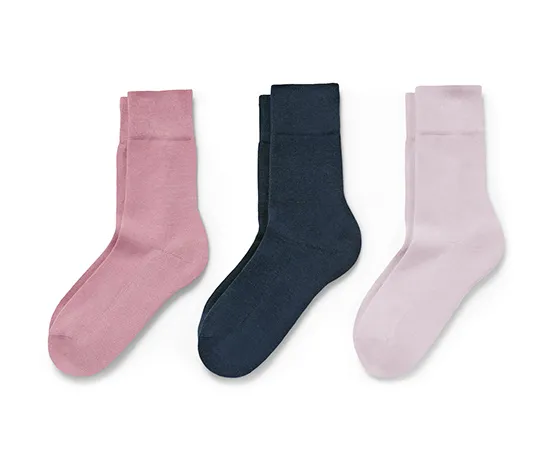 3 Paar Socken, rosa und blau