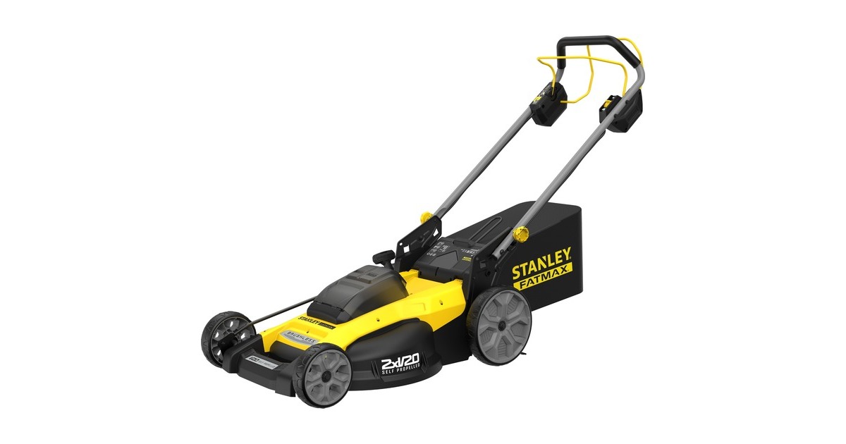 StanleyFATMAX V20 18V 51CM Zelftrekkende Grasmaaier SFMCMWS251M  (Zwart/geel, Accu en oplader inbegrepen)