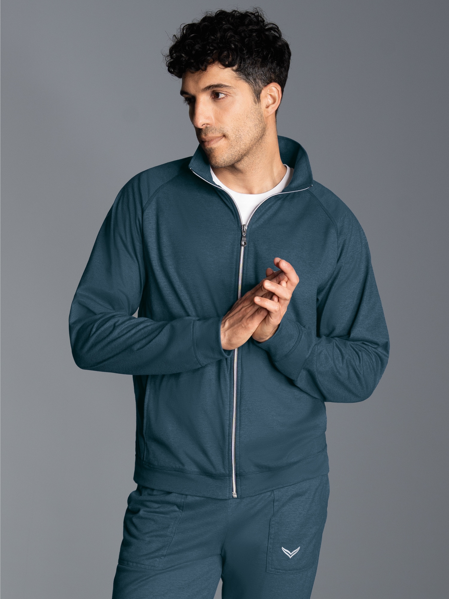 Raglanjacke Jeans-melange