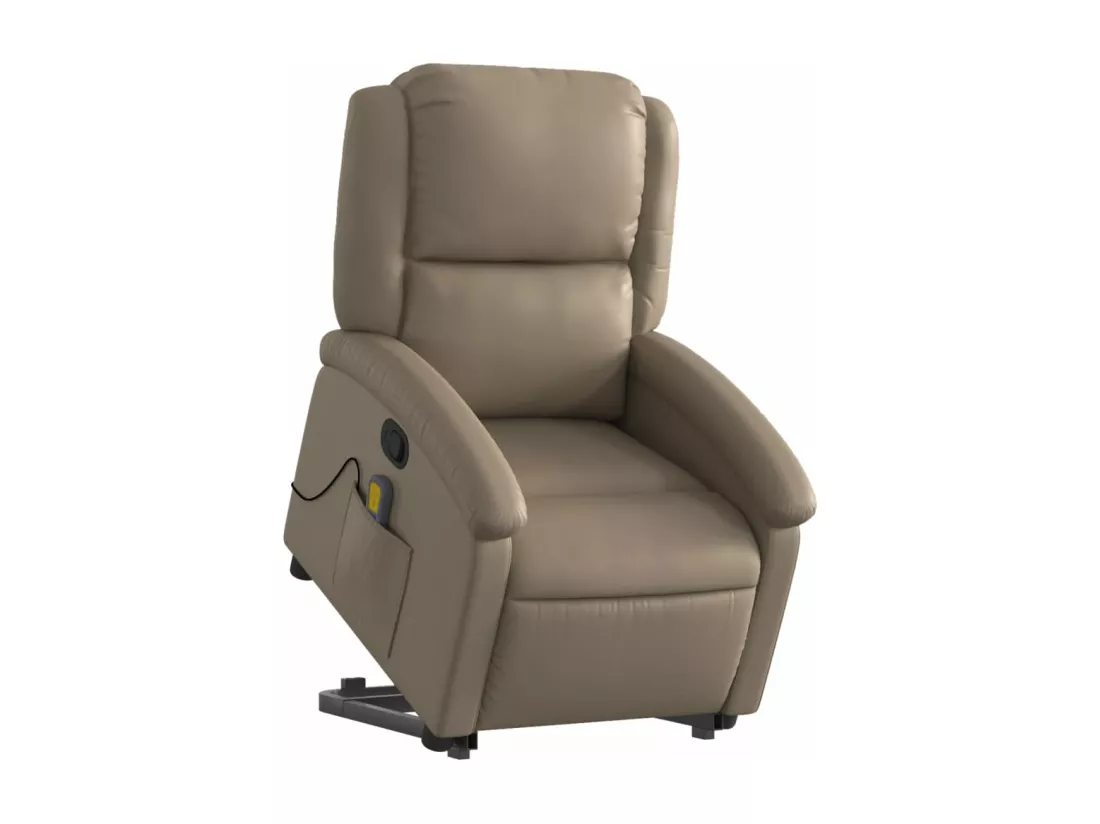 Fauteuil inclinable massant Cappuccino Similicuir