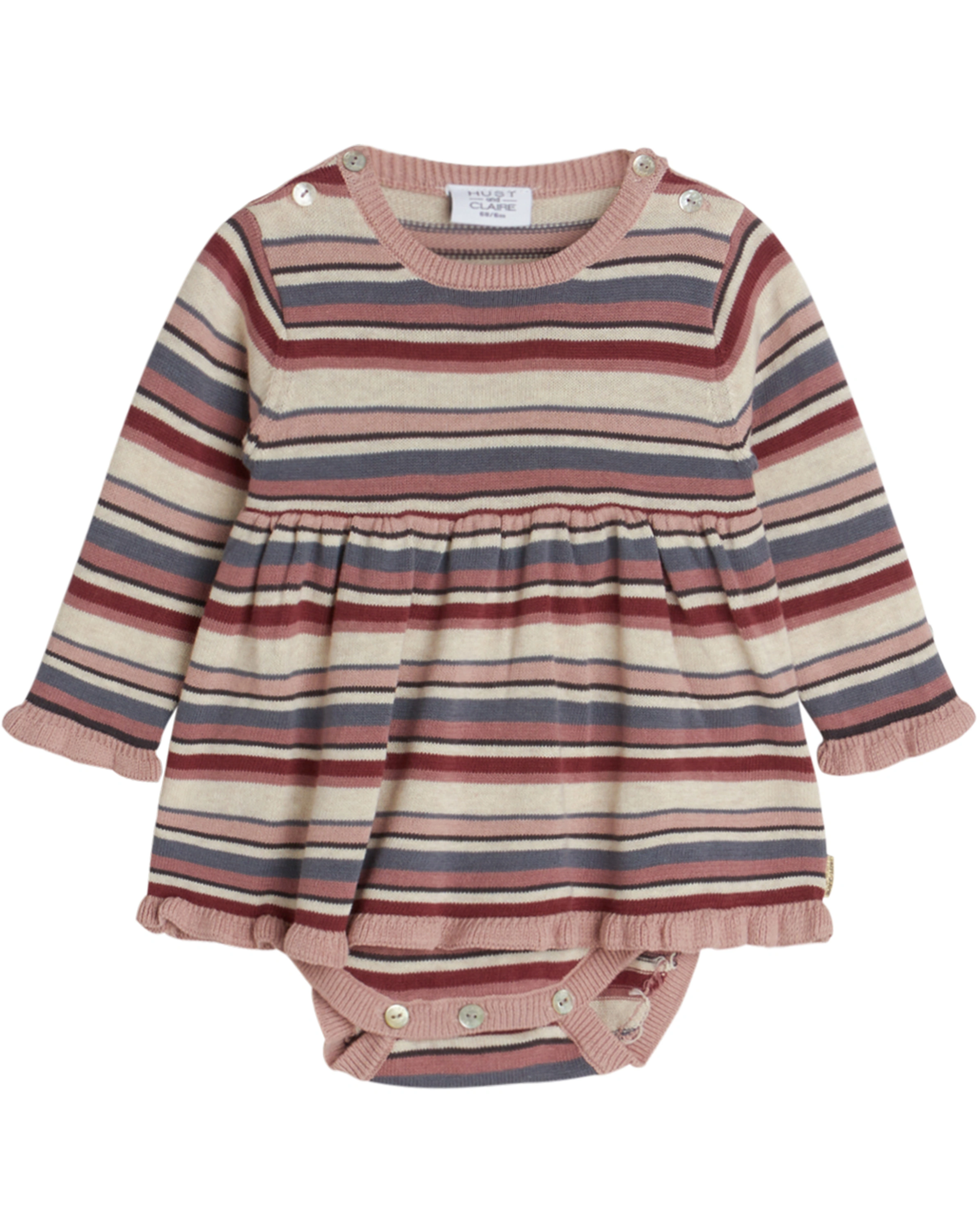 Langarmbody-Kleid MALLY in dusty rose