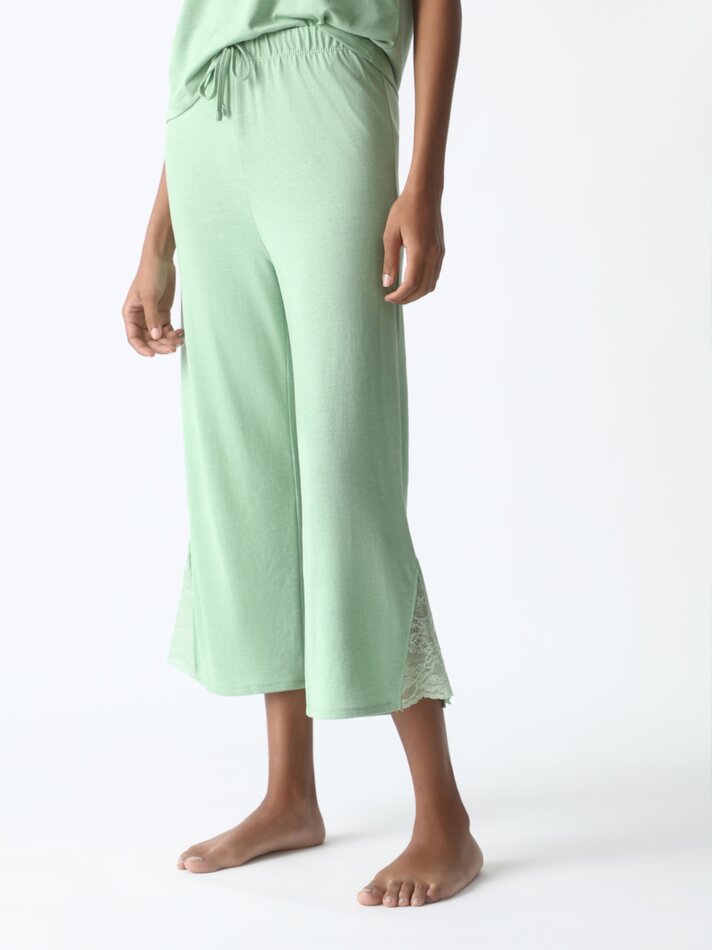 Calça de pijama de renda - Verde Pastel