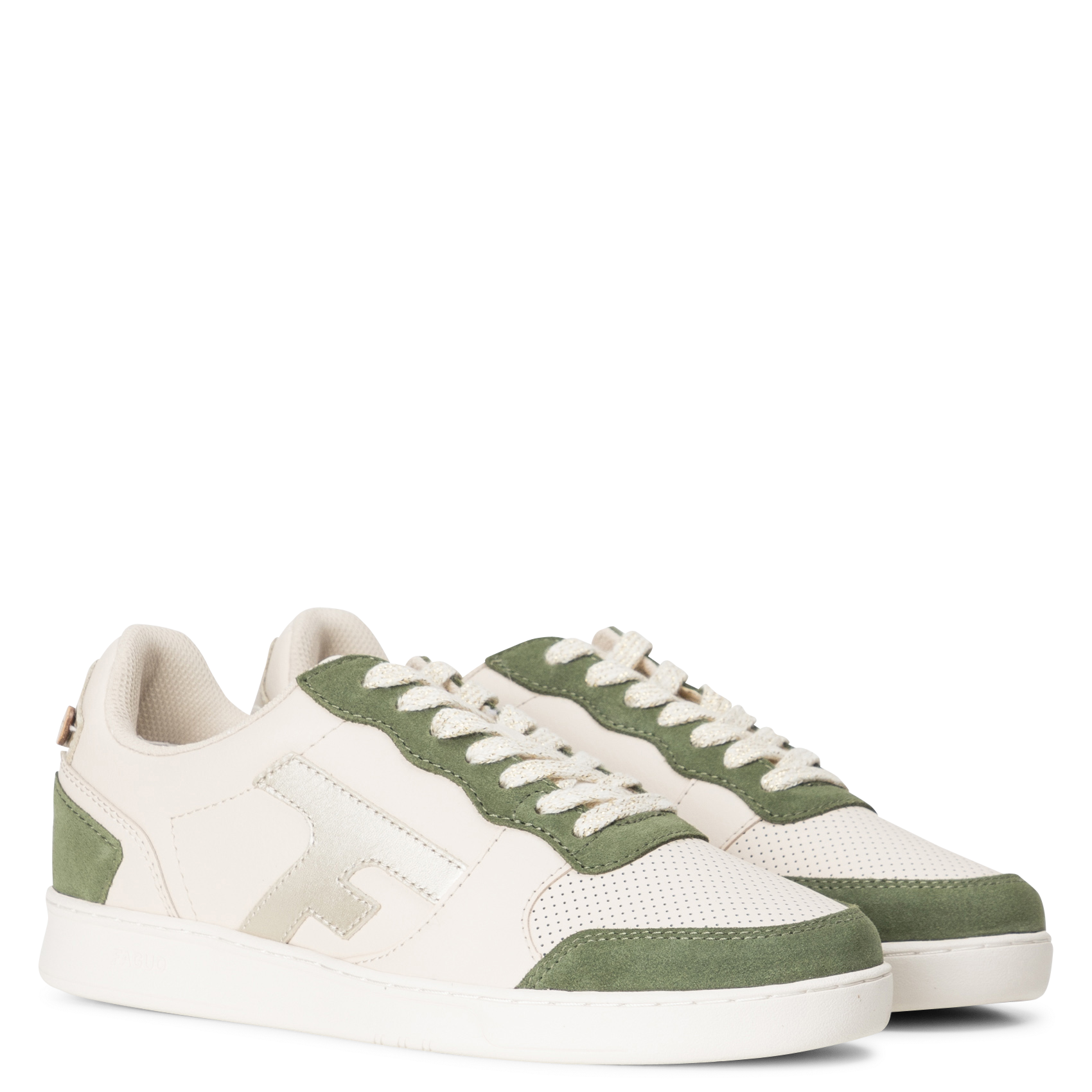 HAZEL - Baskets basses en cuir | Kaki
