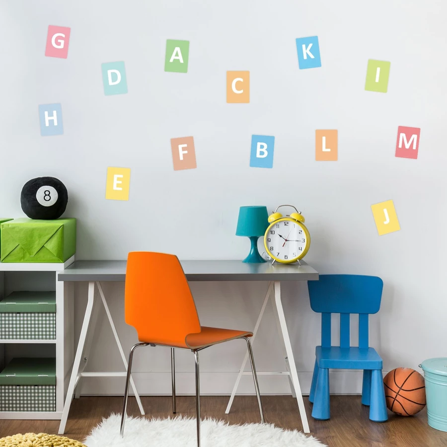 Nikima Papeterie 26 Tier Buchstabenkarten Alphabet Tier ABC Postkarten bunt