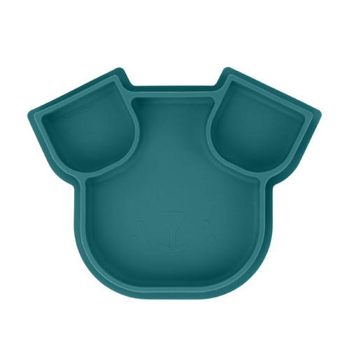 Assiette silicone compartimentée ISY PLATE chien bleu - BABYMOOV