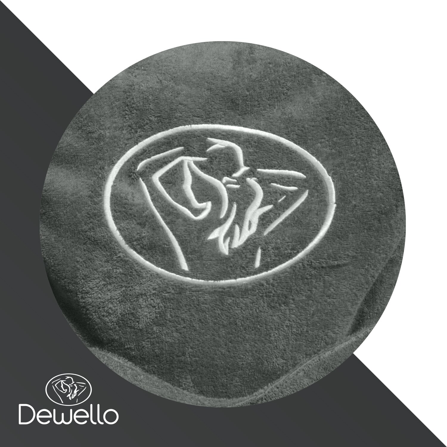 Dewello® Bademantel mit Kapuze Baumwolle, Frottee Unisex Grau, Verschiedene Größen, Farbe:Grau, Größe S