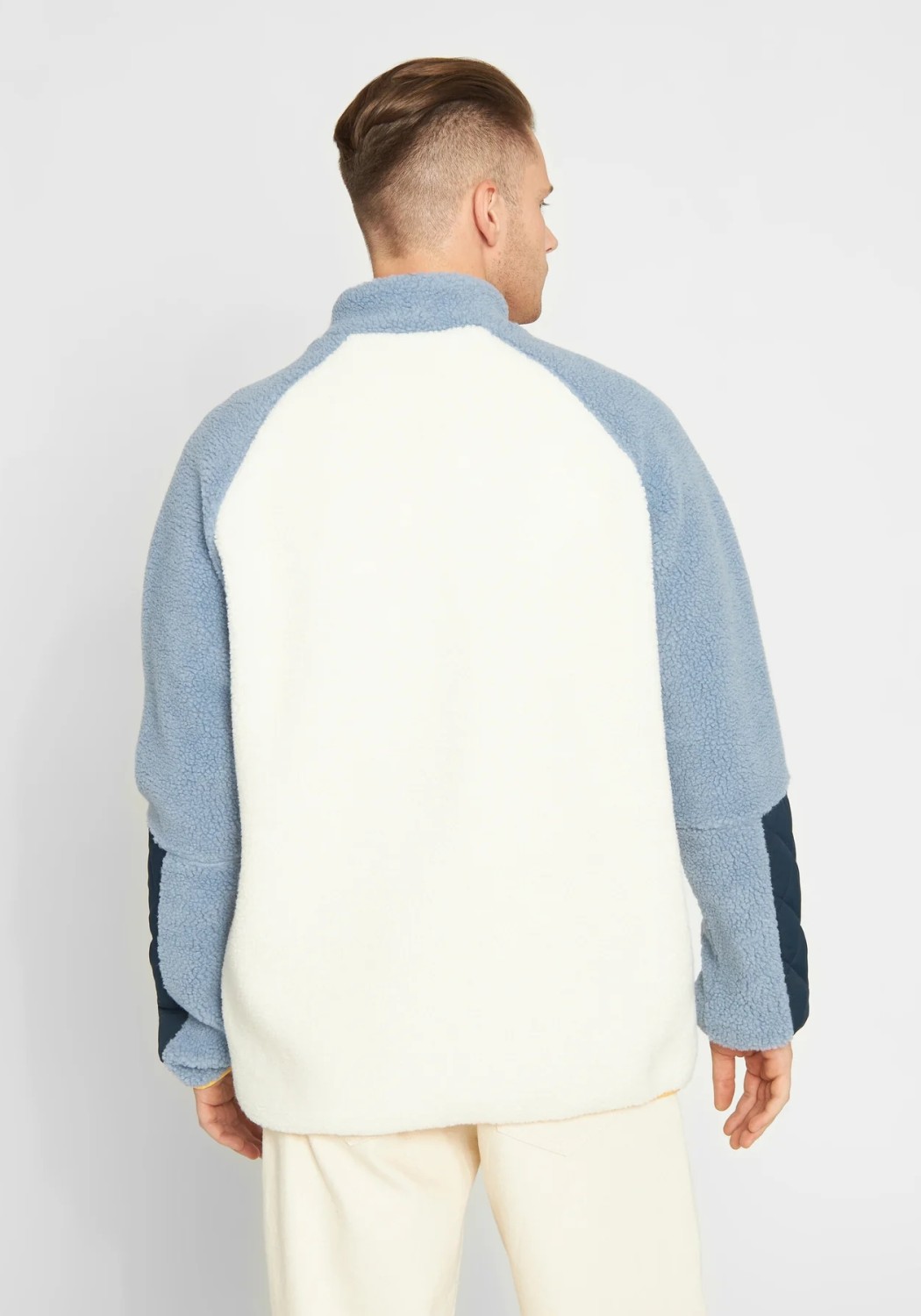 Knowledge Cotton Apparel Fleecejacke Teddy Zip Sweat Egret