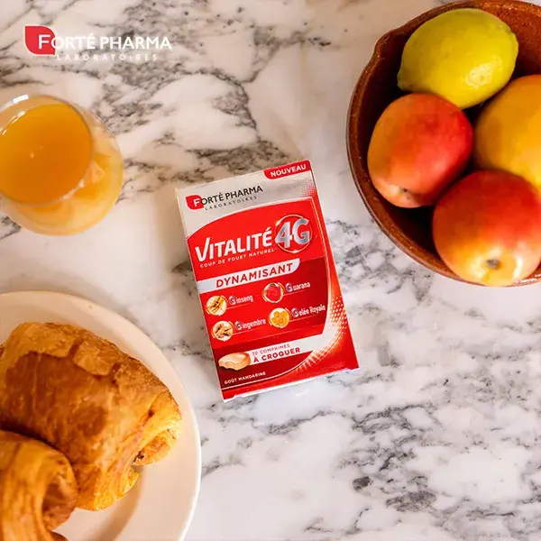 Forté Pharma Vitality 4G Energy Boost 30 Comprimidos Mastigáveis