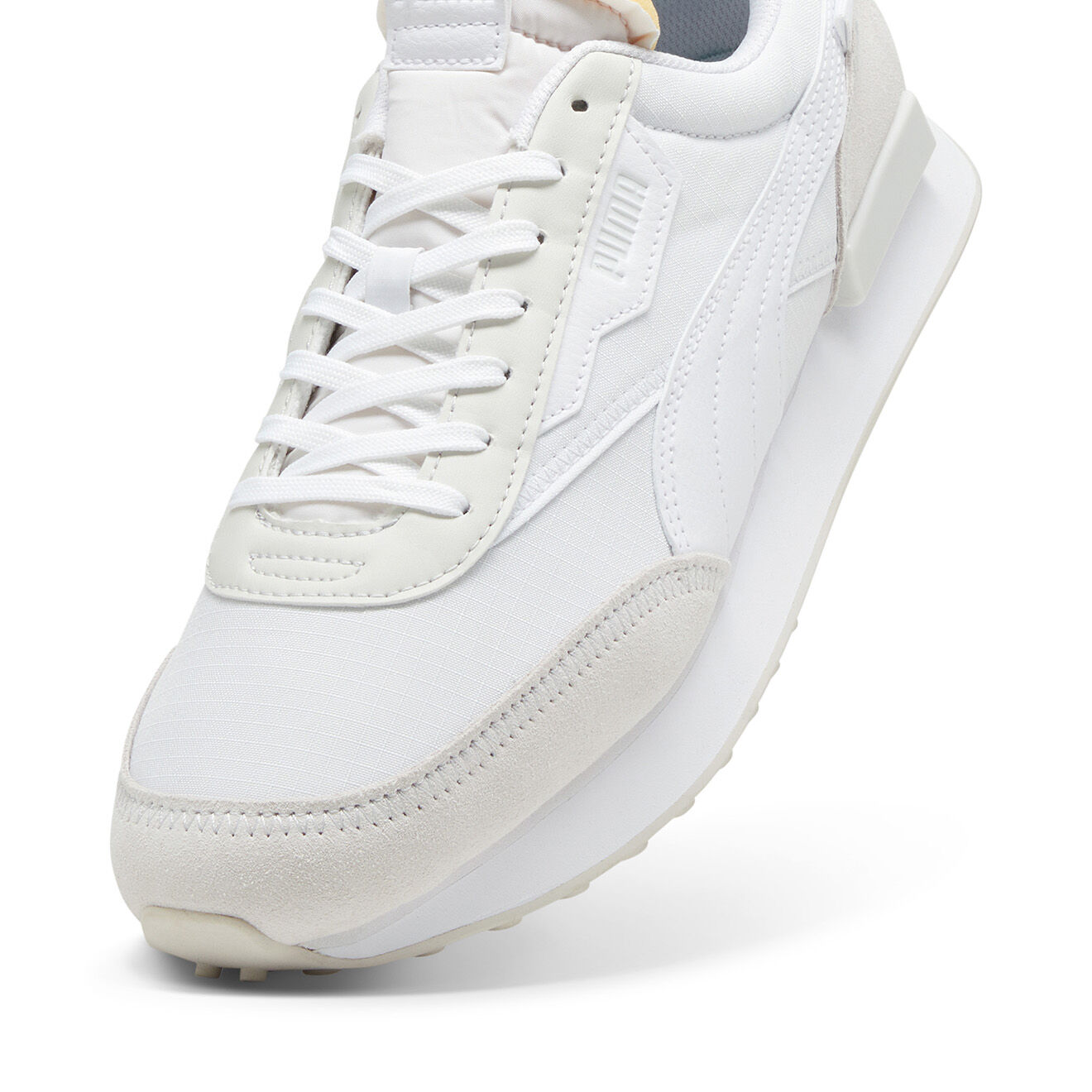 Puma Baskets en Cuir & Velours de Cuir Future Rider Play blanches