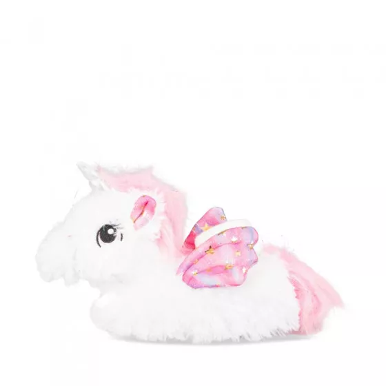 Chaussons peluche licorne BLANC NINI & GIRLS