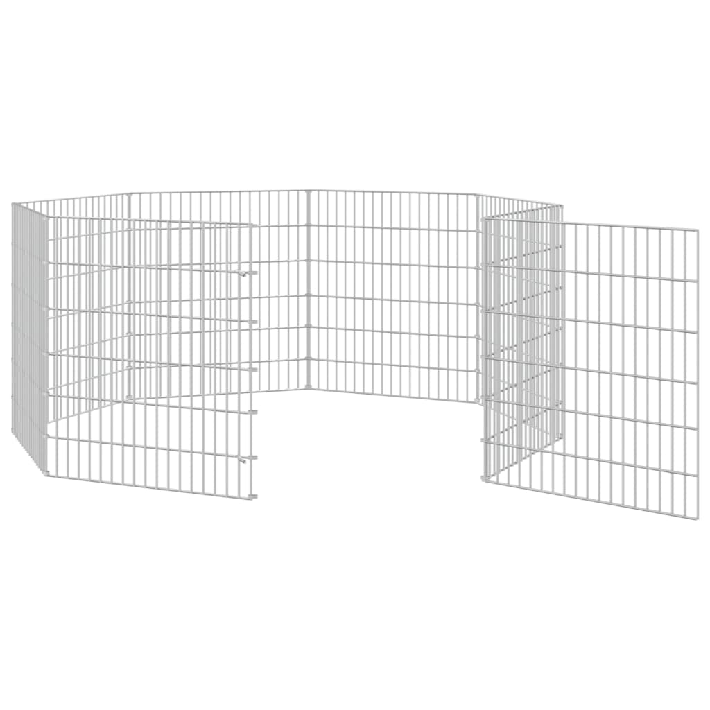 Cage à lapin 8 panneaux 54x60 cm fer galvanisé