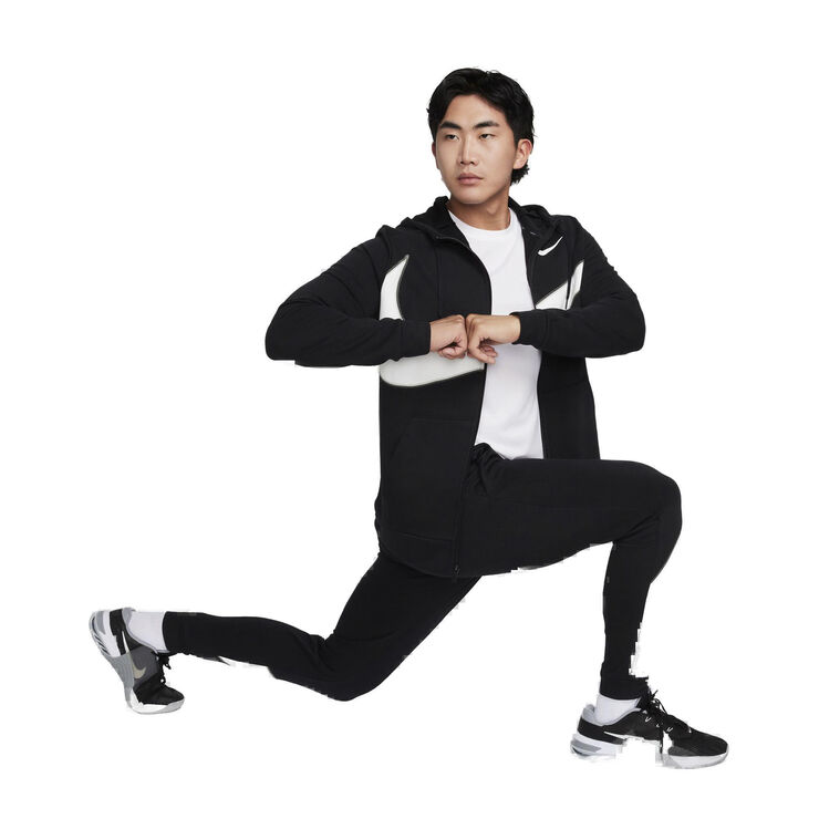 Nike Dri-FIT Fleece Full-Zip Fitness hættetrøje Sort