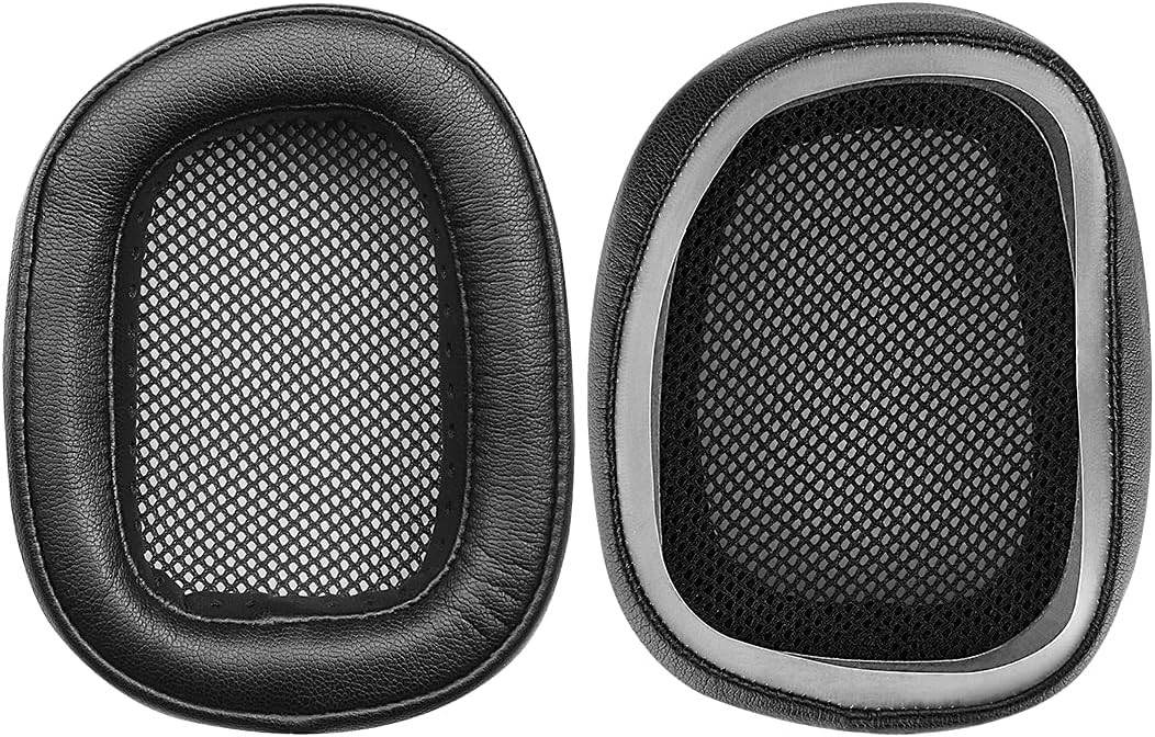 (2er Set) Logitech G433 / G233 und G Pro Kopfhörer Ersatz Ohr Polster Kissen - Schwarz