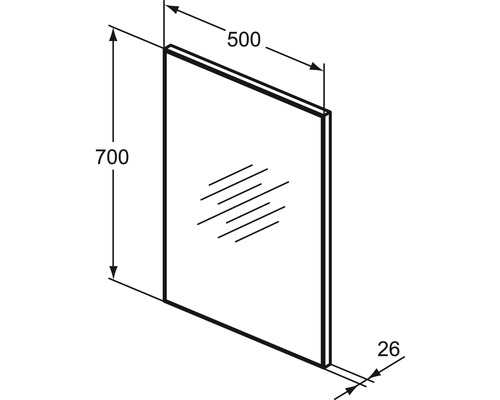 Ideale standaard badkamerspiegel Mirror&Light 50 x 70cm
