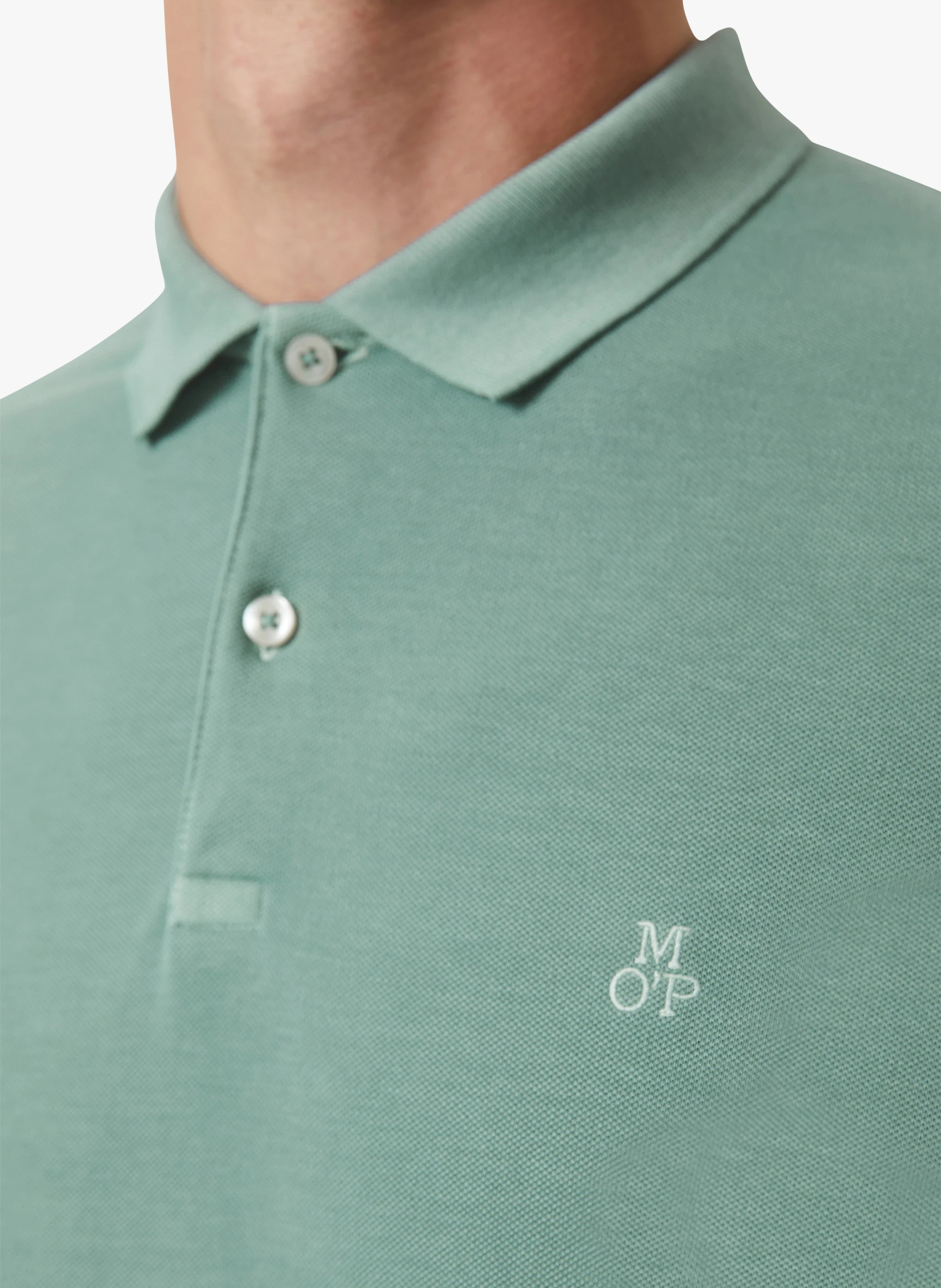 Polo en coton bio mélangé | Bleu