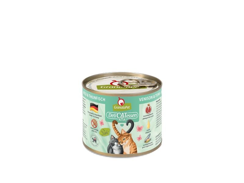 GranataPet Nassfutter DeliCATessen Wild & Thunfisch 200 g Alleinfuttermittel für ausgewachsene Katzen
