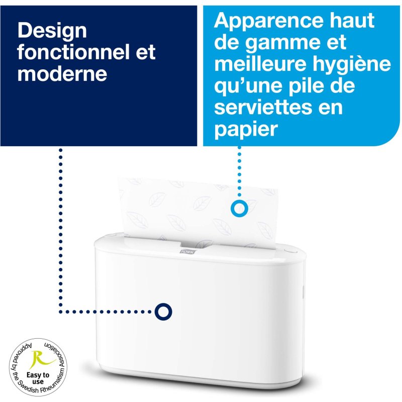 Distributeur d'essuie-mains à poser H2 Tork