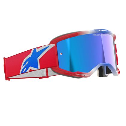 Masque cross Alpinestars VISION 5 CORP IRIDIUM 2025 - Rouge / Blanc