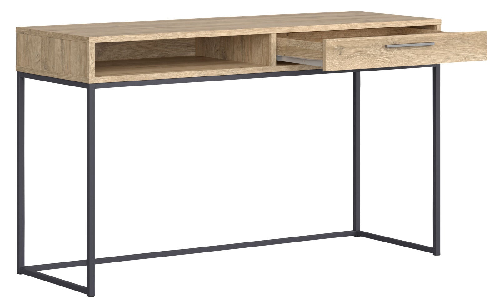 Schminktisch CHOLET 130 x 76,5 cm Eiche Nachbildung