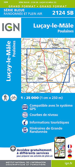 IGN - 2124 SB LUCAY LE MALE POULAINES 1 25 000