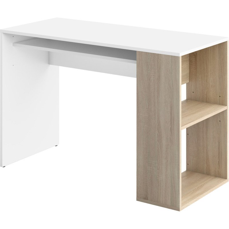 Bureau Yale 114 x 50 cm avec étagère chêne