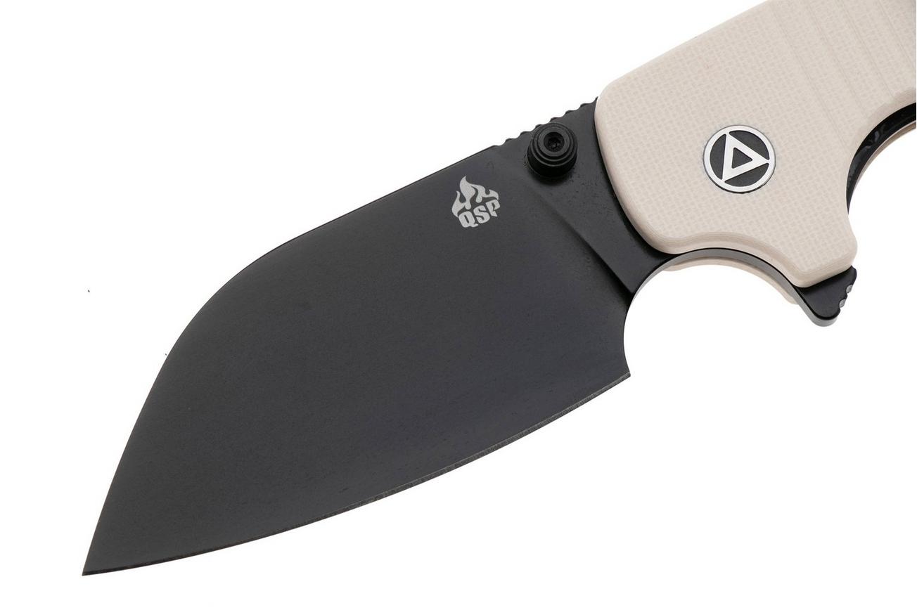 QSP Knife Chefmaster 163-B2, Black 14C28N, Ivory White G10, zakmes, Keanu Alfaro design