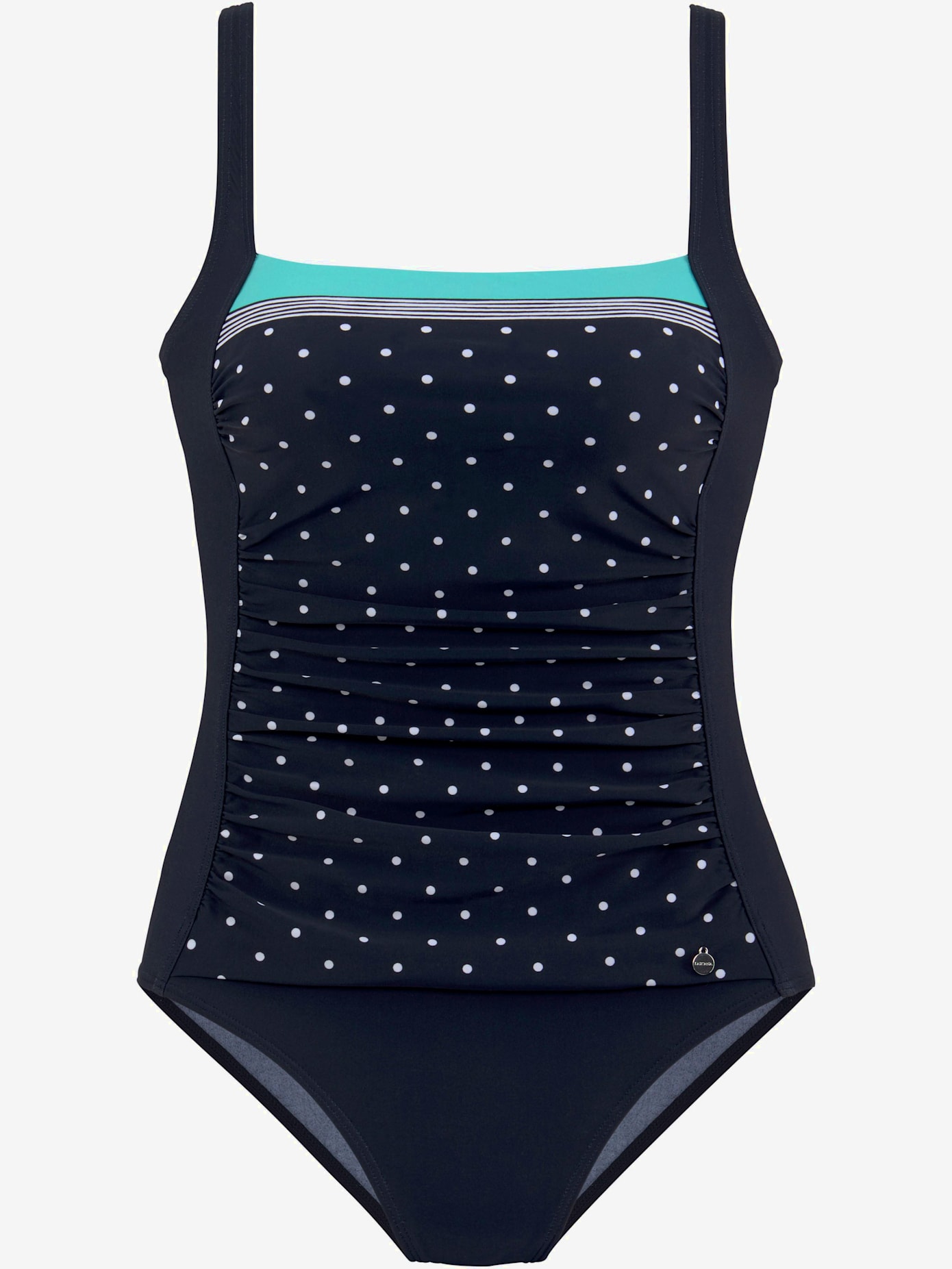 Maillot de bain élégant mélange de rayures et pois