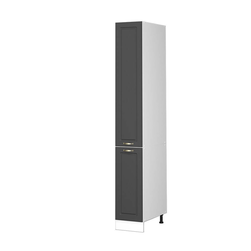 Vicco Apothekerhochschrank Küchenschrank Küchenmöbel Fame-Line Weiß Anthrazit-Gold Landhaus 30 cm Küche Einbauküche Einschübe Aufbewahrung Küchenzeile