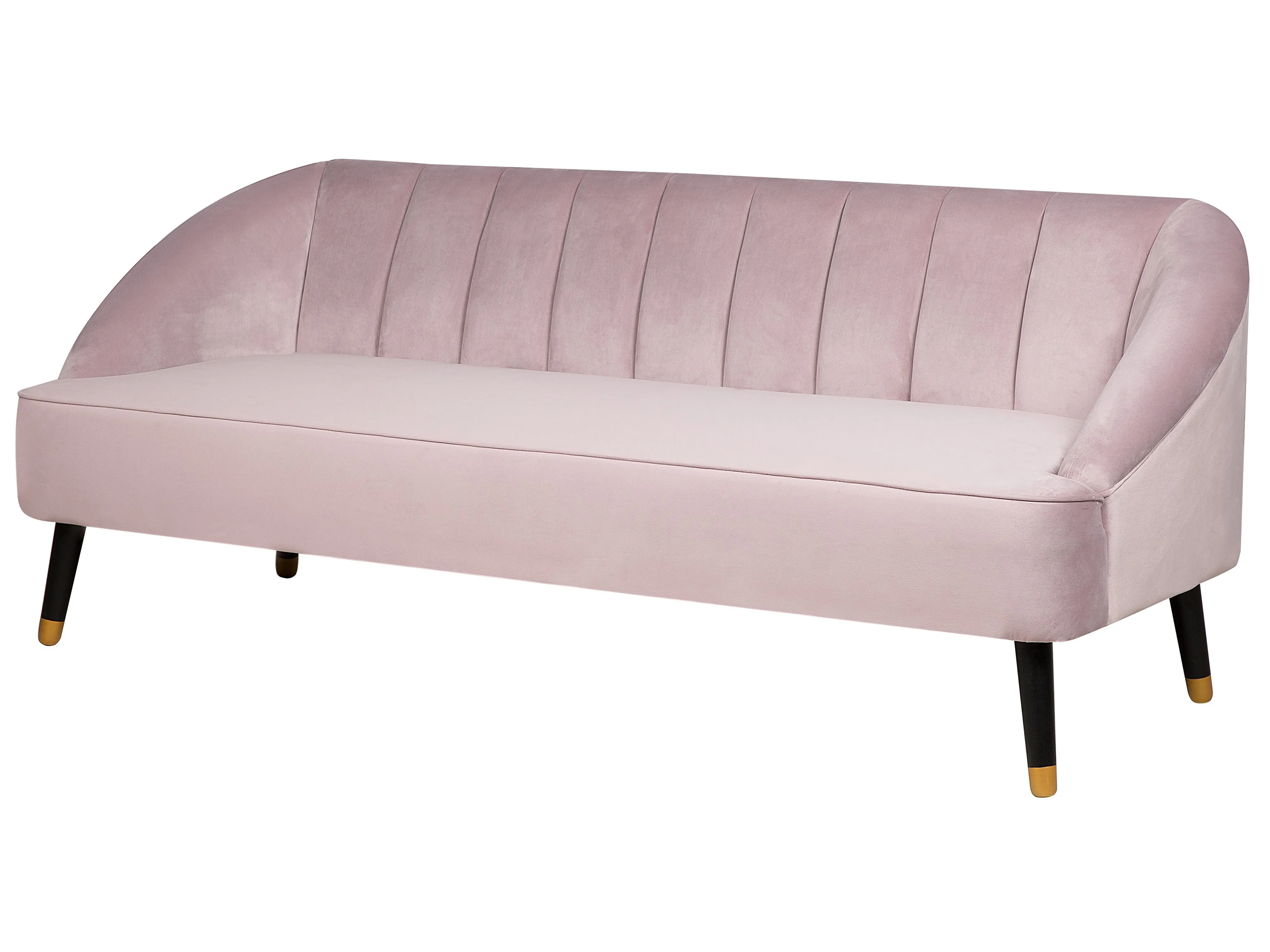 Bank 3-zits ALSVAG Fluweel Roze