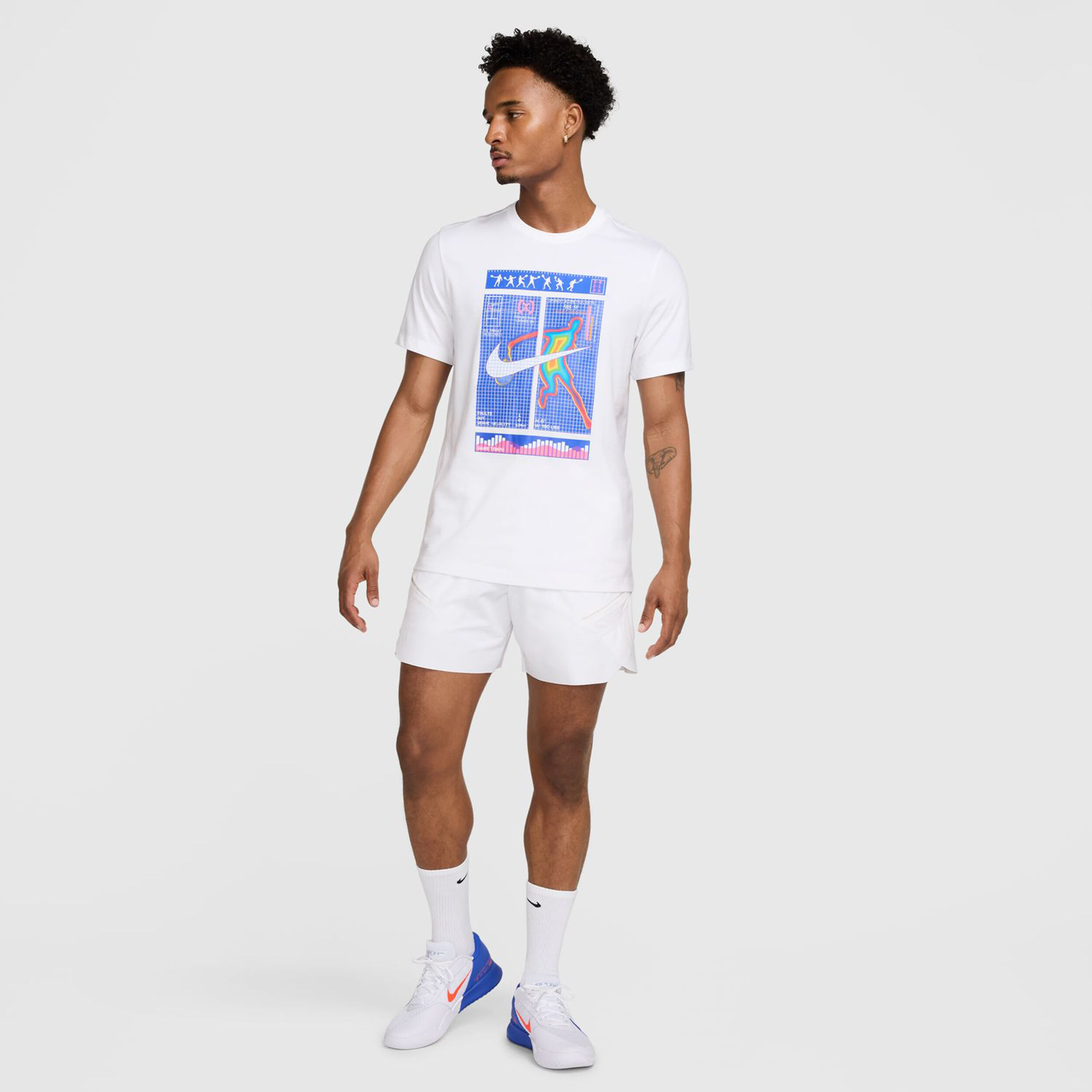 Nike Court Dri-Fit Tee Original Content T-shirt Hommes - Blanc