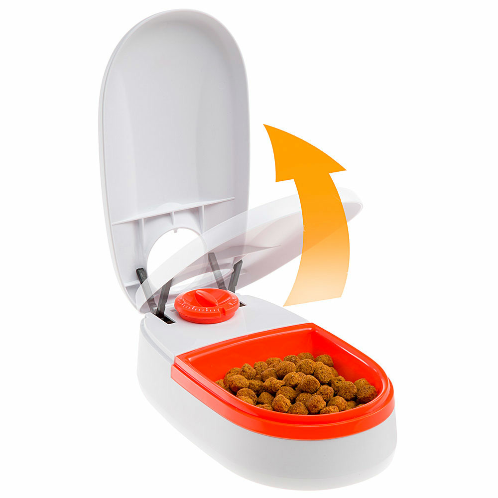 Distributeur automatique de nourriture pour chiens et chats cometa, écuelle 0,4 l avec timer, anti-dérapant
