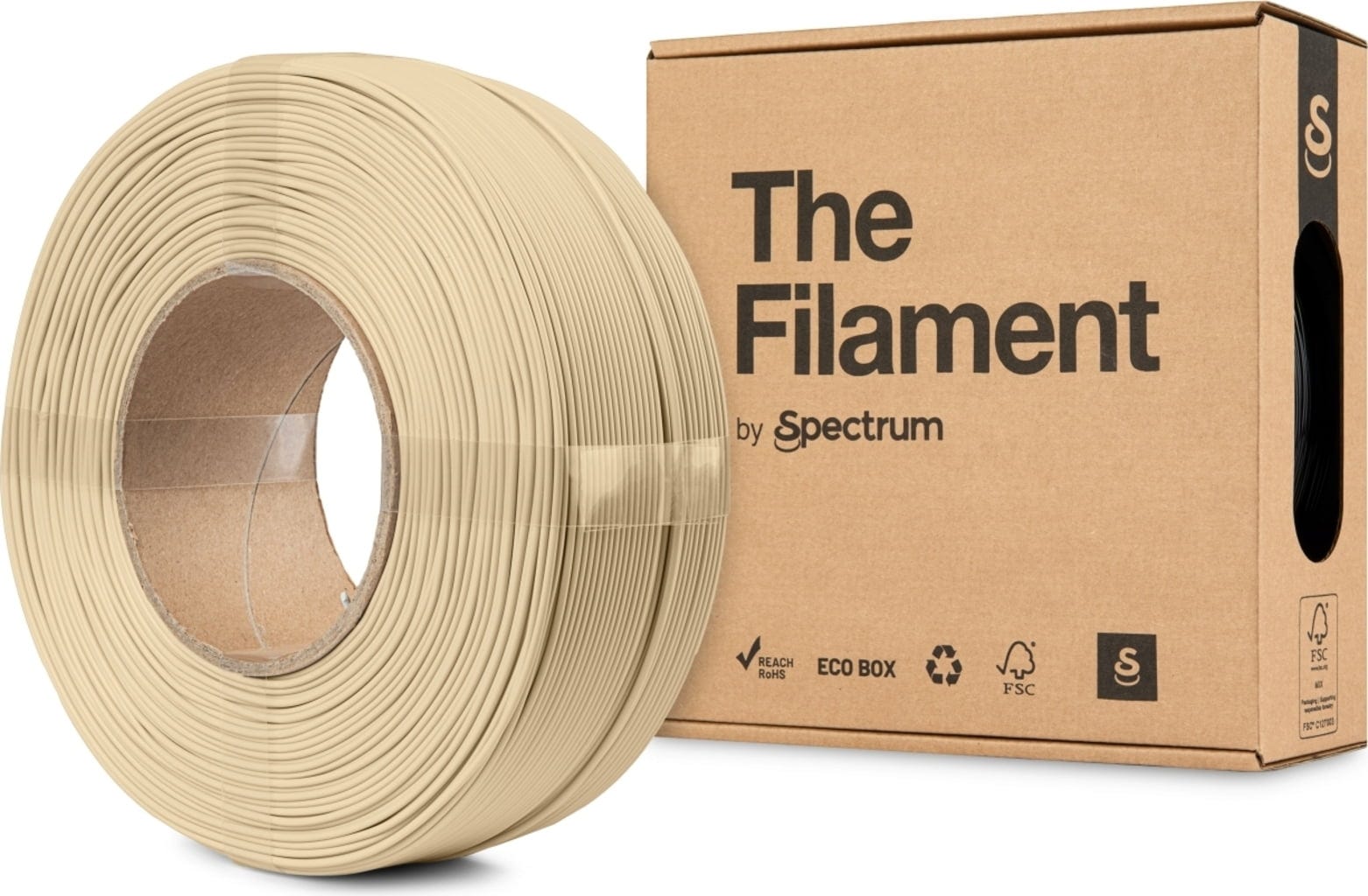 The Filament  Refill PLA Matte Desert Beige, 1,75 mm / 1000 g    Mattes PLA ohne Spule für funktionale & dekorative Anwendungen in Desert Beige
