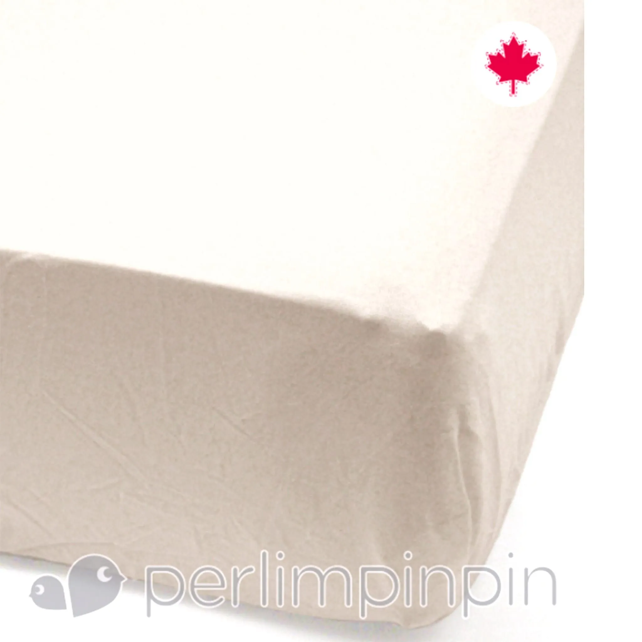 Perlimpinpin Drap Contour pour Lit de Bébé - Taupe