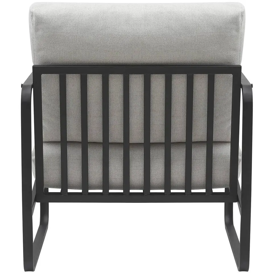 CLP Lounger Manea zwart Frame - Stof - creme