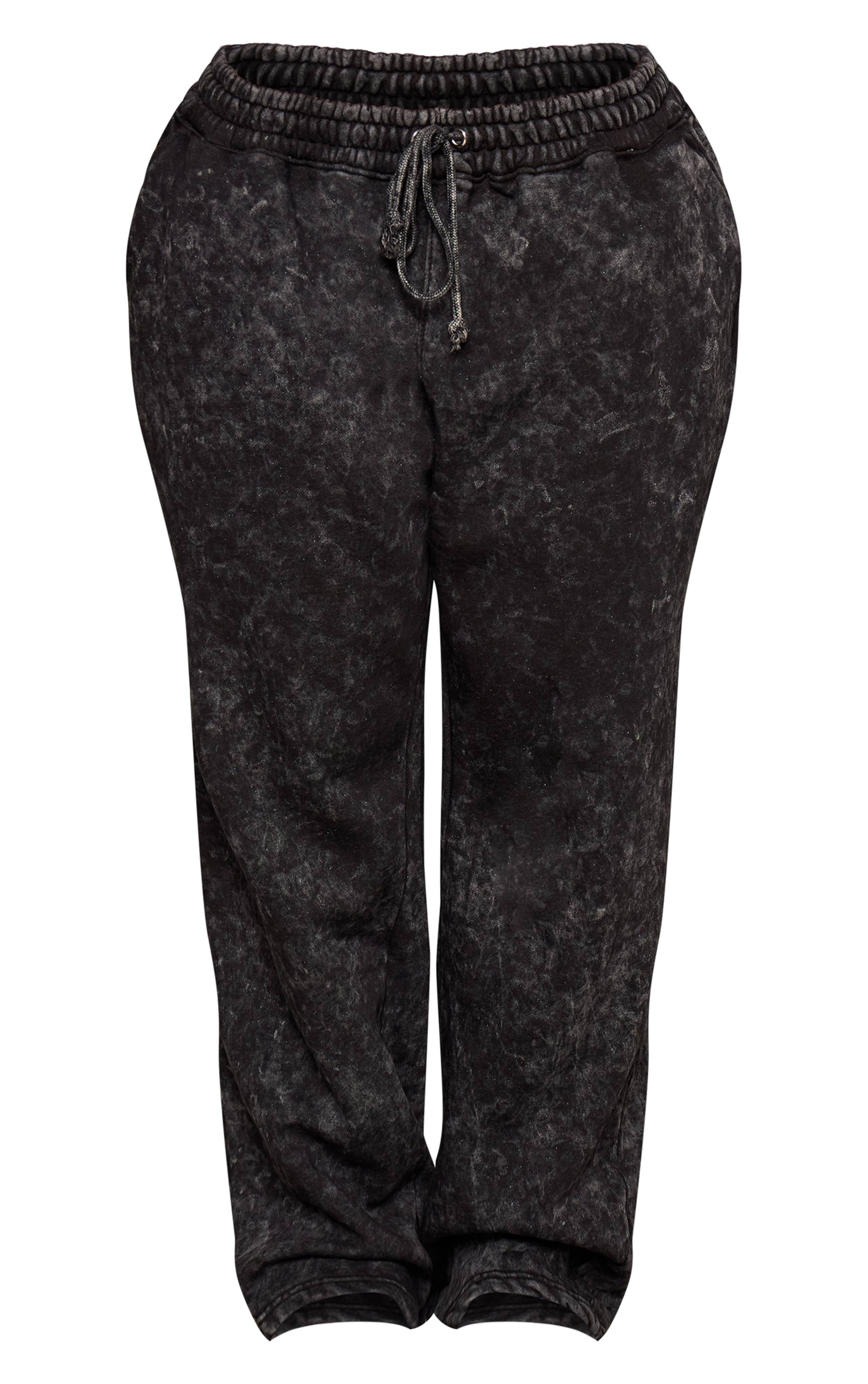 Noir Effet Croco Prettylittlething Shape Jogging Large À Jambes Évasées
